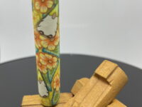 Polymer Clay Pen Blank Yellow and Orange/Yellow Flowers with Yellow Gnomes Designed for Executive Pen Kit