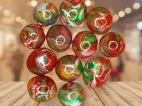 Colors of the Amazon10mm Polymer Clay Hand Rolled Beads