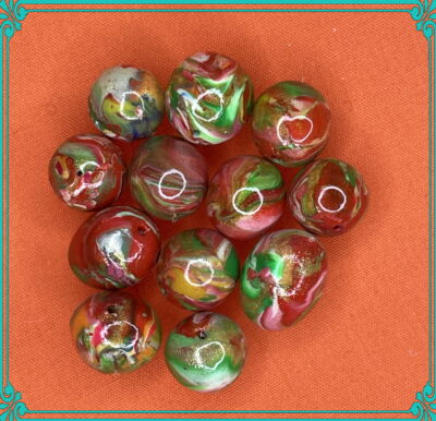 Colors of the Amazon10mm Polymer Clay Hand Rolled Beads - Image 4