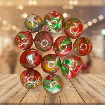 Colors of the Amazon10mm Polymer Clay Hand Rolled Beads