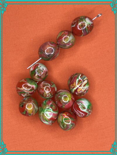 Colors of the Amazon10mm Polymer Clay Hand Rolled Beads - Image 2