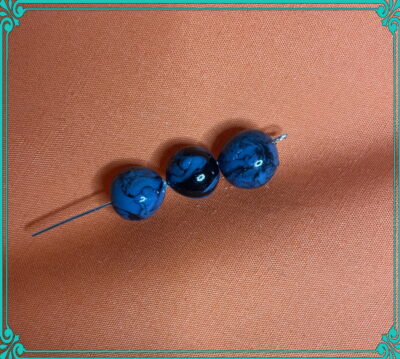 Dark Skies 10mm Polymer Clay Hand Rolled Beads - Image 2