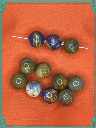Colors of the Earth 10mm Polymer Clay Hand Rolled Beads - Image 3