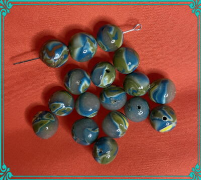 Stormy Earth Colors 10mm Polymer Clay Hand Rolled Beads - Image 2