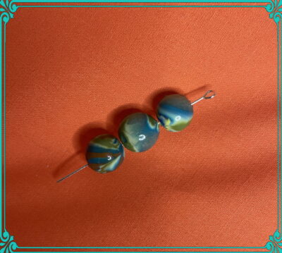 Stormy Earth Colors 10mm Polymer Clay Hand Rolled Beads - Image 3