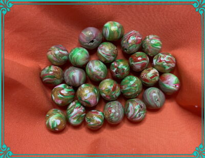 Colors of the Jungle 10mm Polymer Clay Hand Rolled Beads