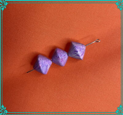 Colors of the Lilac Bicone 12mm Polymer Clay Hand Rolled Beads - Image 4