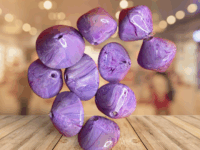 Colors of the Lilac Bicone 12mm Polymer Clay Hand Rolled Beads