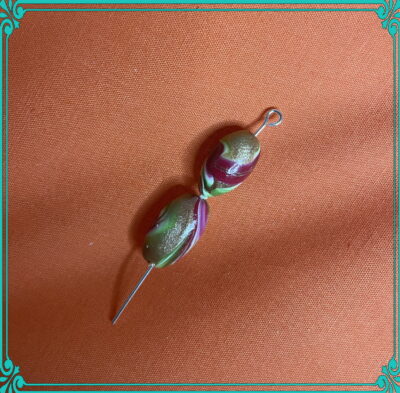 Christmas Colors Oblong 19x17 mm Polymer Clay Hand Rolled Beads - Image 3