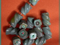 OliveTwist 7x14mm Polymer Clay Hand Rolled Beads