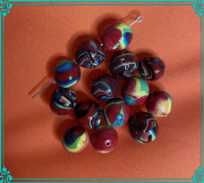 Colors of Pride 10mm Polymer Clay Hand Rolled Beads - Image 2