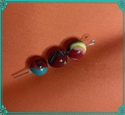 Colors of Pride 10mm Polymer Clay Hand Rolled Beads - Image 3