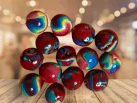 Colors of Pride 10mm Polymer Clay Hand Rolled Beads