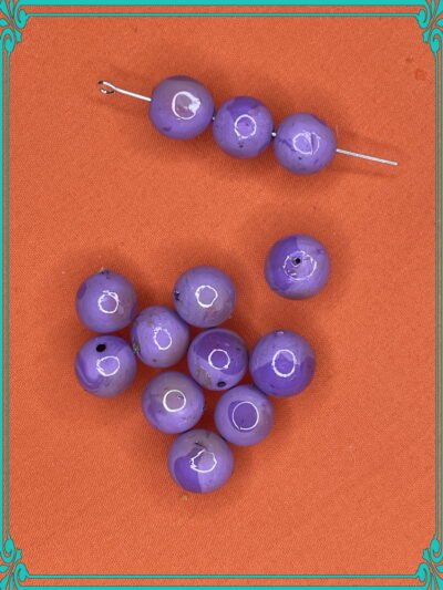 Purple Haze Colors 10mm Polymer Clay Hand Rolled Beads - Image 4