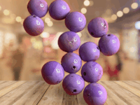 Purple Haze Colors 10mm Polymer Clay Hand Rolled Beads