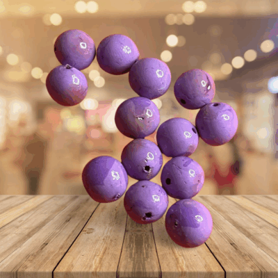 Purple Haze Colors 10mm Polymer Clay Hand Rolled Beads