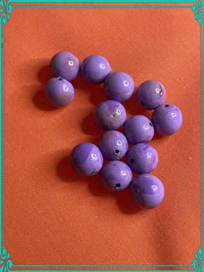 Purple Haze Colors 10mm Polymer Clay Hand Rolled Beads - Image 5