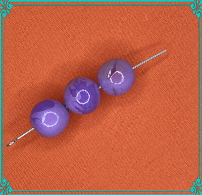 Purple Haze Colors 10mm Polymer Clay Hand Rolled Beads - Image 3