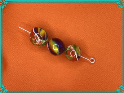 Tye-Dye Colors 10mm Polymer Clay Hand Rolled Beads - Image 4