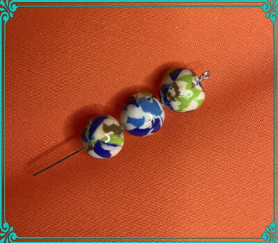 Tundra Skies 10mm Polymer Clay Hand Rolled Beads - Image 4
