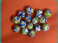 Tundra Skies 10mm Polymer Clay Hand Rolled Beads