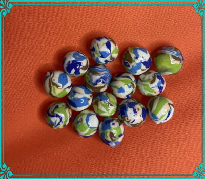 Tundra Skies 10mm Polymer Clay Hand Rolled Beads