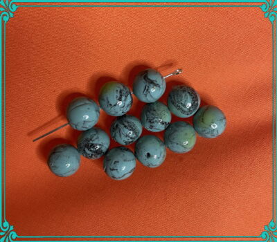 Turquoise Colors 10mm Polymer Clay Hand Rolled Beads - Image 3