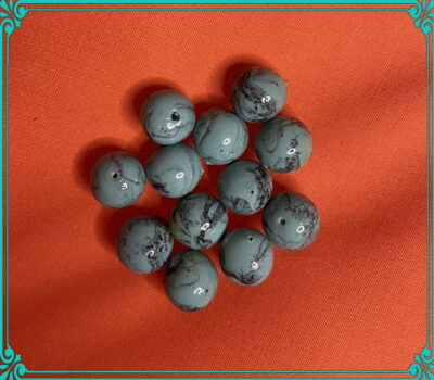 Turquoise Colors 10mm Polymer Clay Hand Rolled Beads - Image 2